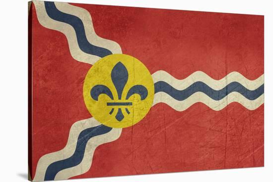 Grunge City Flag Of St Louis City In Missouri In The U.S.A-Speedfighter-Stretched Canvas