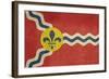 Grunge City Flag Of St Louis City In Missouri In The U.S.A-Speedfighter-Framed Art Print