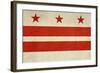 Grunge City Flag Of Washington D.C, U.S.A-Speedfighter-Framed Art Print