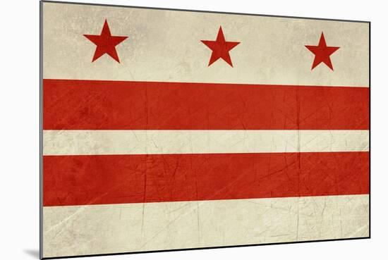 Grunge City Flag Of Washington D.C, U.S.A-Speedfighter-Mounted Art Print