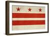 Grunge City Flag Of Washington D.C, U.S.A-Speedfighter-Framed Art Print