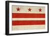 Grunge City Flag Of Washington D.C, U.S.A-Speedfighter-Framed Art Print