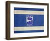 Grunge City Of Holon Flag From State Of Israel In Official Colours-Speedfighter-Framed Art Print