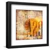 Grunge Collage & Text Elements-null-Framed Art Print