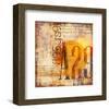 Grunge Collage & Text Elements-null-Framed Art Print