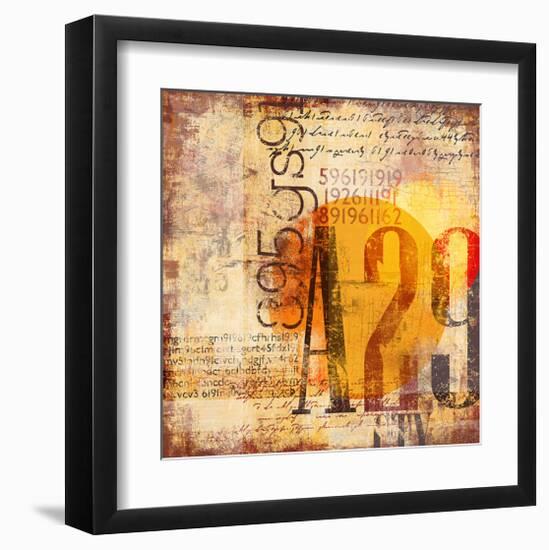 Grunge Collage & Text Elements-null-Framed Art Print