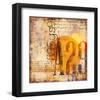 Grunge Collage & Text Elements-null-Framed Art Print