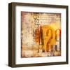 Grunge Collage & Text Elements-null-Framed Art Print
