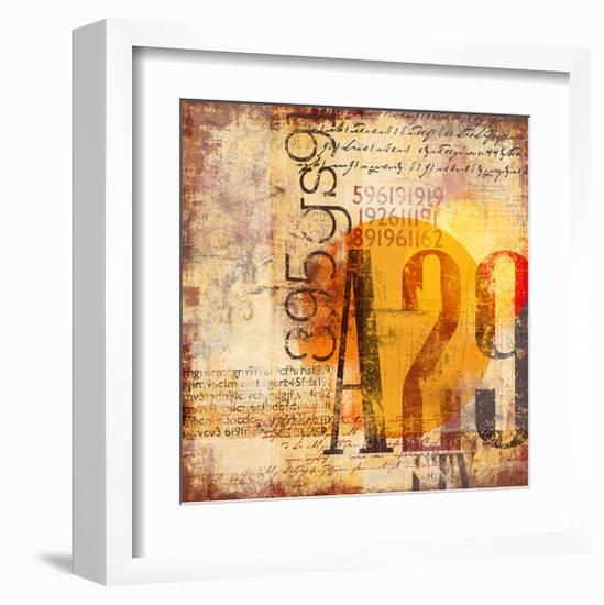 Grunge Collage & Text Elements-null-Framed Art Print