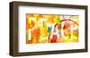 Grunge Collage With Peace Typo-null-Framed Art Print