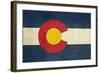 Grunge Colorado State Flag Of America, Isolated On White Background-Speedfighter-Framed Art Print