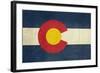 Grunge Colorado State Flag Of America, Isolated On White Background-Speedfighter-Framed Art Print