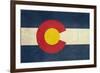 Grunge Colorado State Flag Of America, Isolated On White Background-Speedfighter-Framed Art Print
