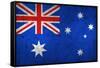 Grunge Dirty And Weathered Australian Flag-Geschaft-Framed Stretched Canvas