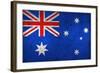 Grunge Dirty And Weathered Australian Flag-Geschaft-Framed Art Print