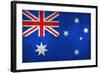 Grunge Dirty And Weathered Australian Flag-Geschaft-Framed Art Print