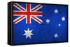 Grunge Dirty And Weathered Australian Flag-Geschaft-Framed Stretched Canvas