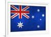 Grunge Dirty And Weathered Australian Flag-Geschaft-Framed Art Print