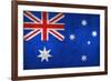 Grunge Dirty And Weathered Australian Flag-Geschaft-Framed Art Print