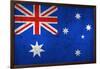 Grunge Dirty And Weathered Australian Flag-Geschaft-Framed Art Print