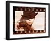 Grunge Film Frame. Retro Shot. Fashion Art Photo-dpaint-Framed Art Print