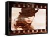 Grunge Film Frame. Retro Shot. Fashion Art Photo-dpaint-Framed Stretched Canvas