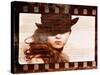 Grunge Film Frame. Retro Shot. Fashion Art Photo-dpaint-Stretched Canvas