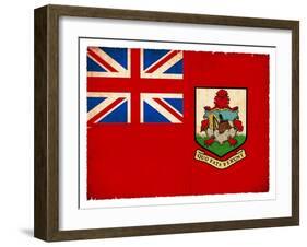 Grunge Flag Of Bermuda-cmfotoworks-Framed Art Print