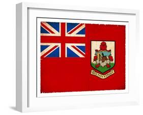 Grunge Flag Of Bermuda-cmfotoworks-Framed Art Print