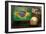 Grunge Flag Of Brasil On The Wall And Ball-yuran-78-Framed Art Print