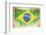 Grunge Flag Of Brazil On Wooden Texture-donatas1205-Framed Photographic Print