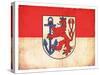 Grunge Flag Of Duesseldorf (North Rhine-Westphalia, Germany)-cmfotoworks-Stretched Canvas