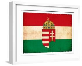 Grunge Flag Of Hungary-cmfotoworks-Framed Art Print