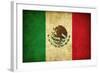 Grunge Flag Of Mexico-Graphic Design Resources-Framed Art Print