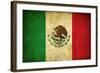 Grunge Flag Of Mexico-Graphic Design Resources-Framed Art Print