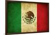 Grunge Flag Of Mexico-Graphic Design Resources-Framed Art Print