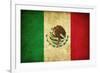 Grunge Flag Of Mexico-Graphic Design Resources-Framed Art Print