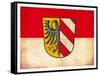 Grunge Flag of Nuremberg (Bavaria, Germany)-cmfotoworks-Framed Stretched Canvas