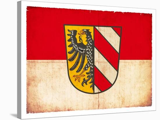 Grunge Flag of Nuremberg (Bavaria, Germany)-cmfotoworks-Stretched Canvas