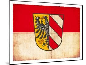 Grunge Flag of Nuremberg (Bavaria, Germany)-cmfotoworks-Mounted Art Print