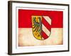 Grunge Flag of Nuremberg (Bavaria, Germany)-cmfotoworks-Framed Art Print