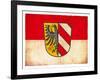 Grunge Flag of Nuremberg (Bavaria, Germany)-cmfotoworks-Framed Art Print