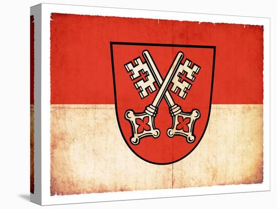 Grunge Flag of Regensburg (Bavaria, Germany)-cmfotoworks-Stretched Canvas