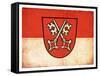 Grunge Flag of Regensburg (Bavaria, Germany)-cmfotoworks-Framed Stretched Canvas
