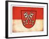 Grunge Flag of Regensburg (Bavaria, Germany)-cmfotoworks-Framed Art Print