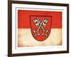 Grunge Flag of Regensburg (Bavaria, Germany)-cmfotoworks-Framed Art Print