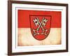 Grunge Flag of Regensburg (Bavaria, Germany)-cmfotoworks-Framed Art Print