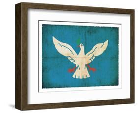 Grunge Flag Of Salvador De Bahia (Brazil)-cmfotoworks-Framed Art Print