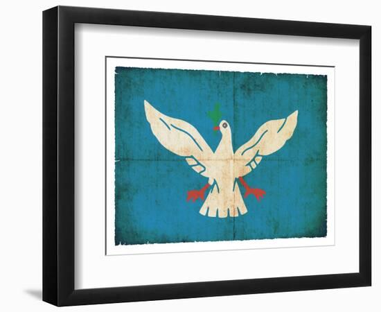 Grunge Flag Of Salvador De Bahia (Brazil)-cmfotoworks-Framed Art Print