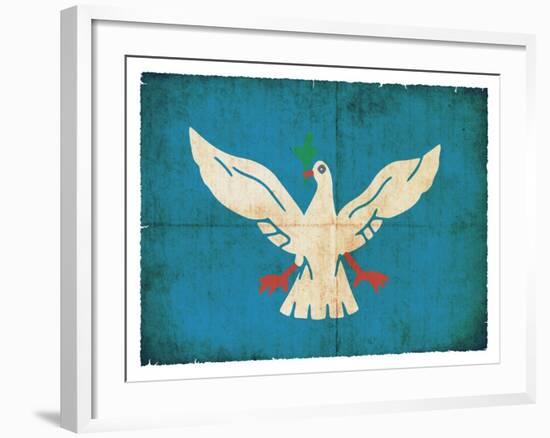 Grunge Flag Of Salvador De Bahia (Brazil)-cmfotoworks-Framed Art Print